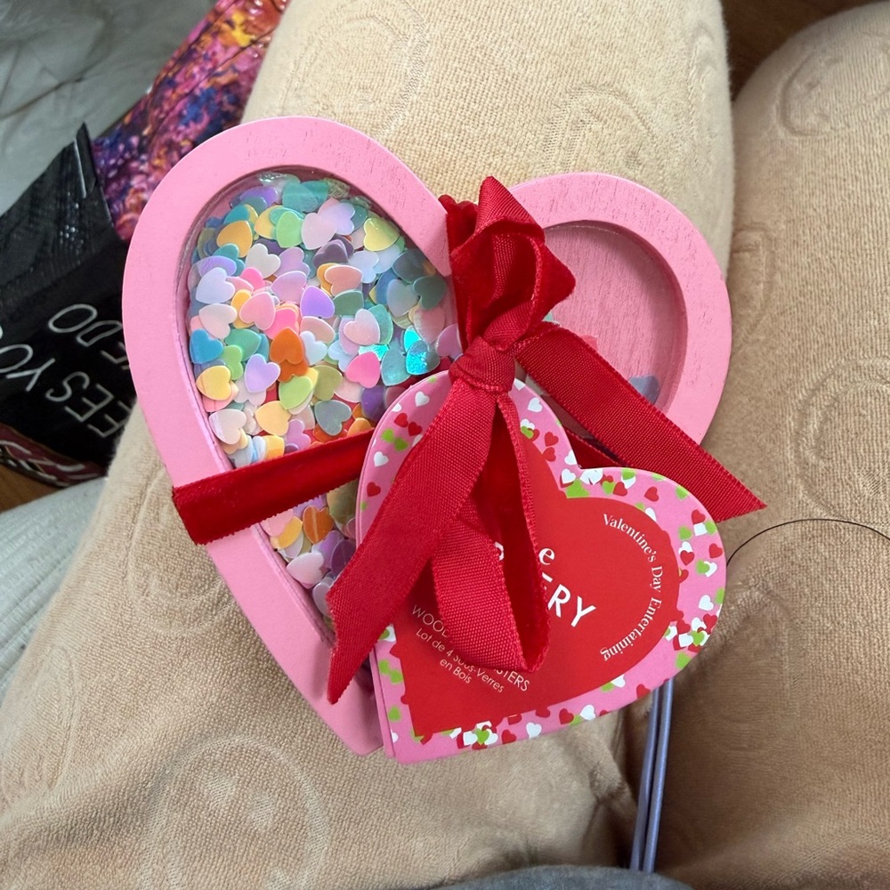 Pink Heart Shaker coasters